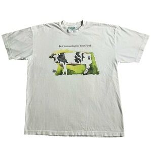 Online Ceramics Cow "Be Outstanding In Your Field" Graphic T-Shirt Mens L